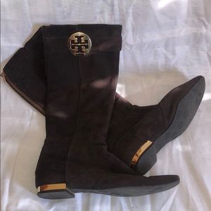 Tory Burch suede knee high boots